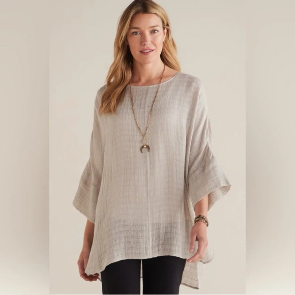 SOFT SURROUNDINGS NWOT Rafaela Linen Top - Picture 1 of 5
